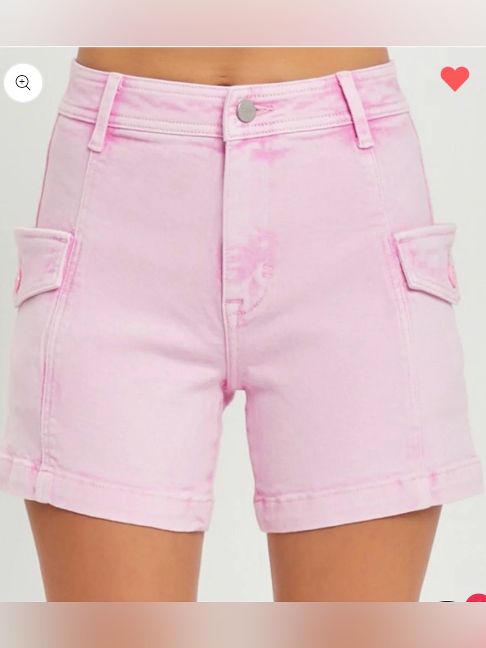 NWT Risen Pink Cargo Denim Shorts